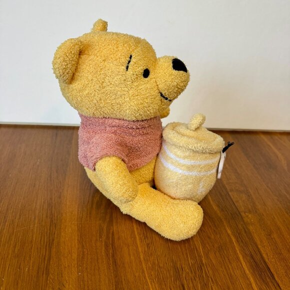 DISNEY Baby Winnie The Pooh Plush Toy Hunny Pot Bell Rattle Stuffed Animal Rare - Picture 4 of 9